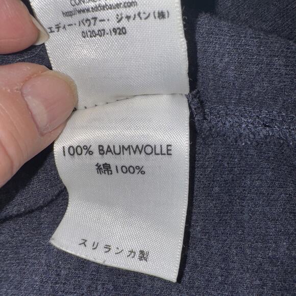 Eddie Bauer Mens L Blue Gray 1/4 Zip Pullover 100% Cotton Long Sleeve Sweater - Picture 12 of 13